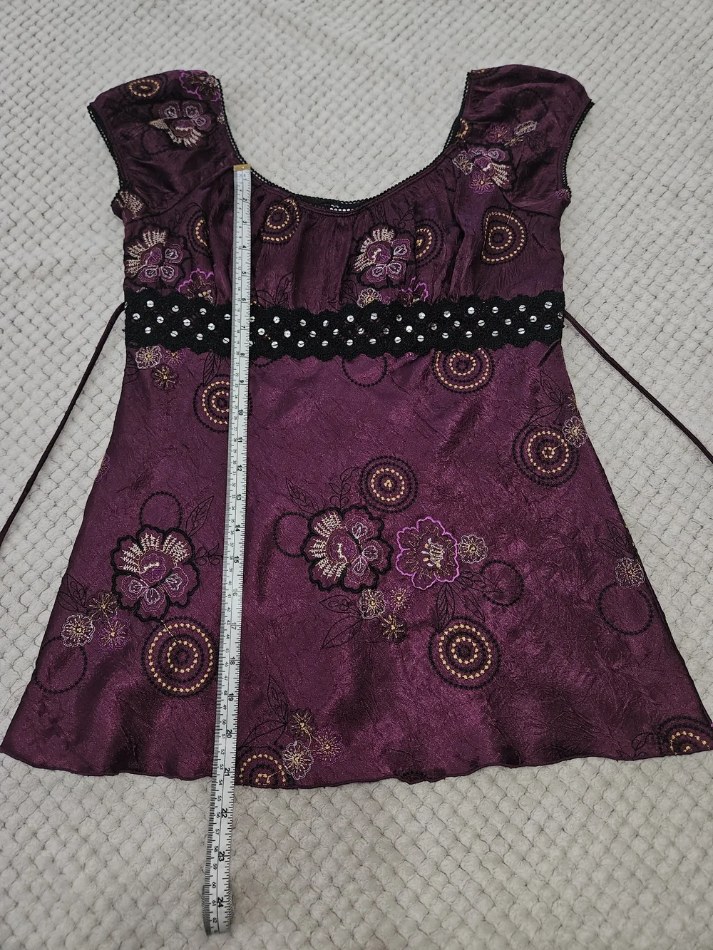 Y-2K Style Dark Purple Womens Top - Picture 4 of 5